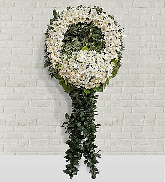 Beyaz Gerbera Çelengi