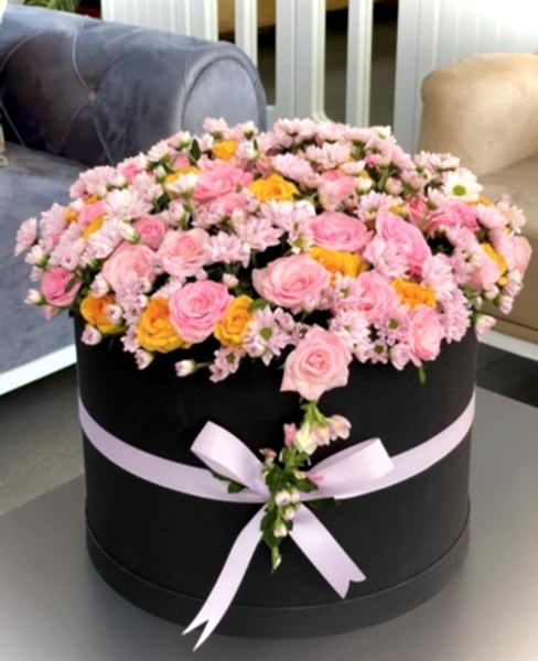 Büyük kutu mini gül pembe