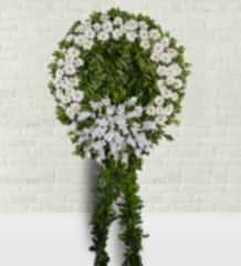 Beyaz Gerbera Cenaze Çelengi